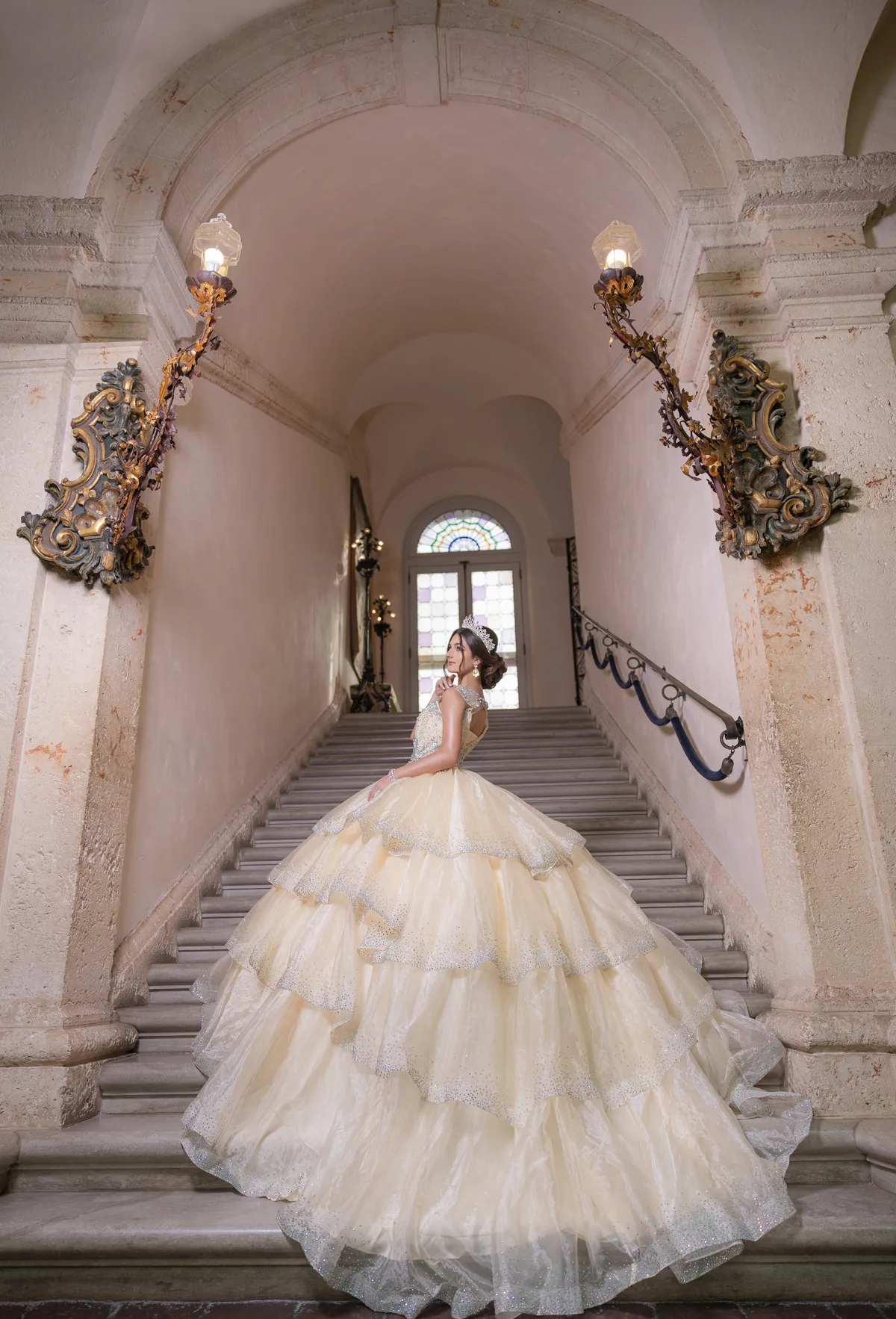 Quince photoshoot Miami — vestido mermaid | Team Morado