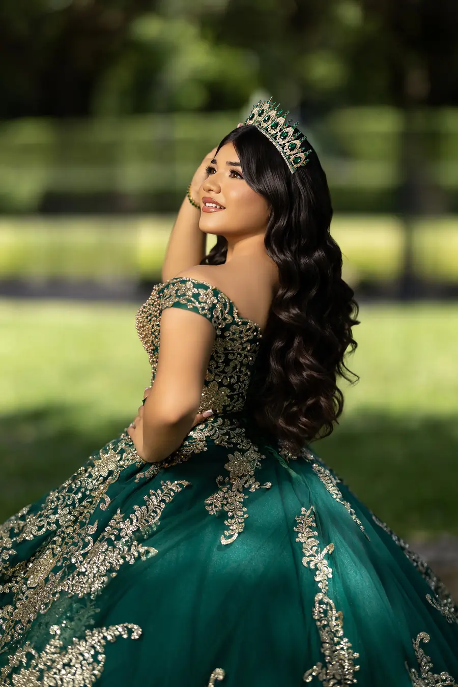 Detalle de vestido de quinceañera en Villa Toscana